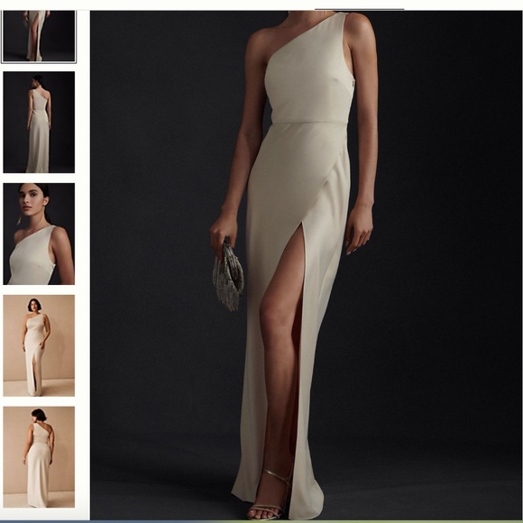 BHLDN Dresses & Skirts - BHLDN Dylan Satin Charmeuse Dress - Dune